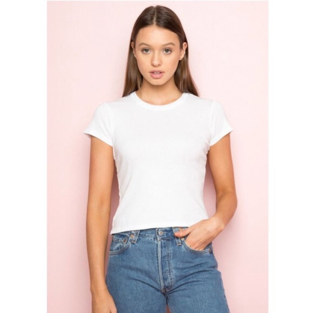 Brandy Melville white crew neck tee
